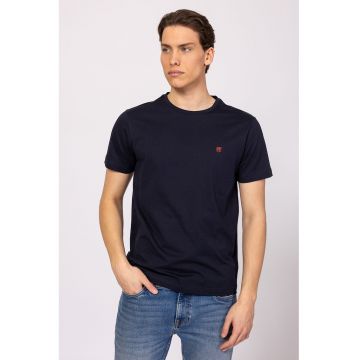 Tricou din bumbac cu decolteu la baza gatului Mopsy
