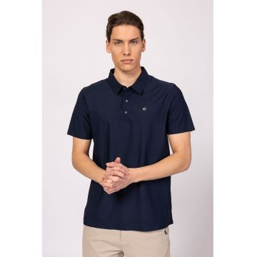 Tricou polo cu fenta cu capse Derwin