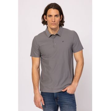 Tricou polo cu fenta cu capse Derwin