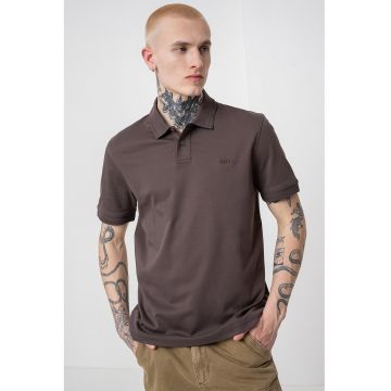 Tricou polo regular-fit cu logo brodat