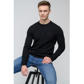 Bluza relaxed fit cu decolteu la baza gatului