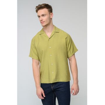Camasa texturata cu maneci scurte