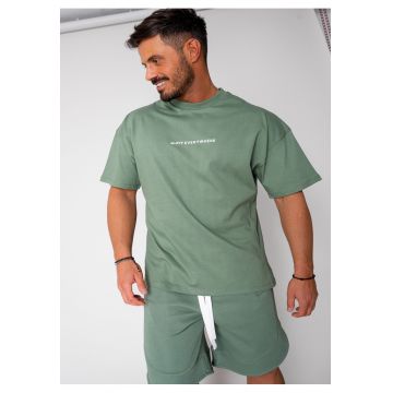 Set Kobe II tricou si pantalon scurt Oversized Dark Olive 15806