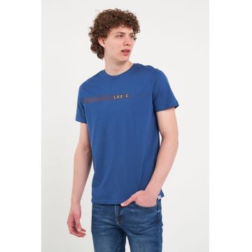 Tricou cu decolteu la baza gatului si logo