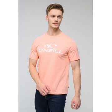 Tricou cu imprimeu logo - Alb/Roz somon