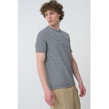 Tricou din amestec de in cu dungi