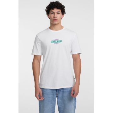 Tricou regular fit cu decolteu la baza gatului