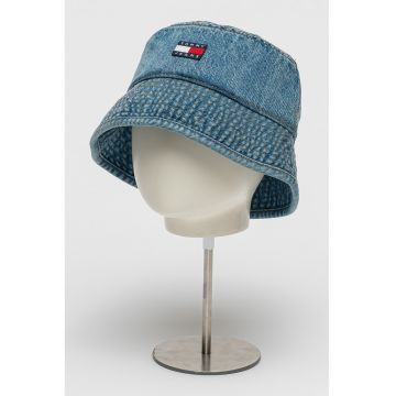 Palarie bucket din denim cu logo