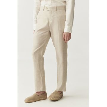 Pantaloni conici din in