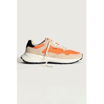 Pantofi sport cu talpa wedge si model in doua nuante