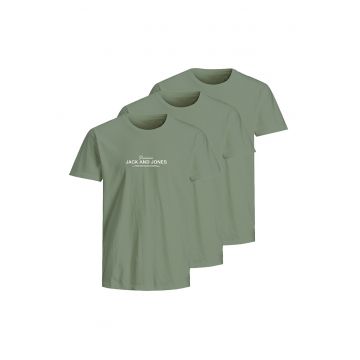 Set de tricouri din bumbac cu logo - 3 piese