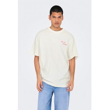 Tricou din bumbac organic cu imprimeu pe partea din spate