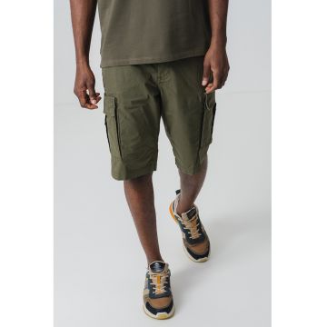 Pantaloni din amestec de bumbac cu buzunare