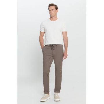 Pantaloni relaxed fit cu talie ajustabila
