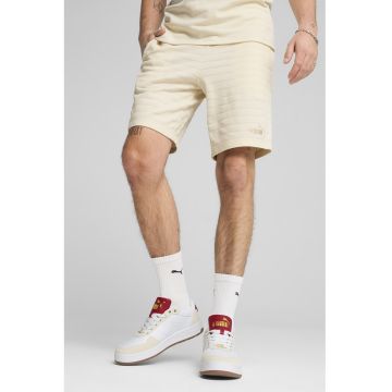 Pantaloni scurti din amestec de bumbac cu logo brodat