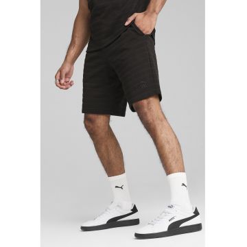 Pantaloni scurti din amestec de bumbac cu logo brodat