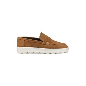 Pantofi loafer de piele intoarsa