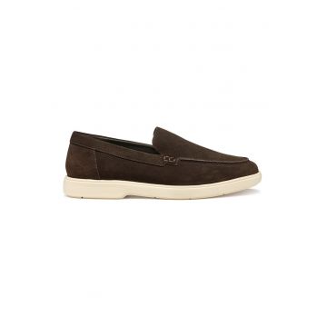 Pantofi loafer de piele intoarsa