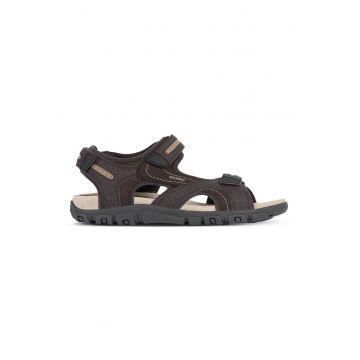 Sandale cu insertii de material textil si velcro