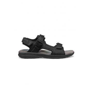 Sandale de piele ecologica si material textil cu velcro
