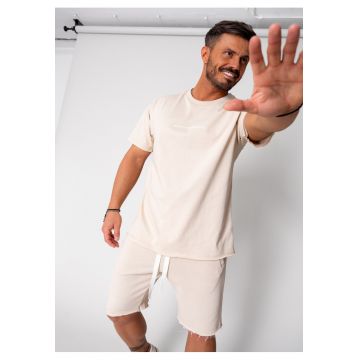 Set Axis tricou si pantalon scurt Light Beige 15870