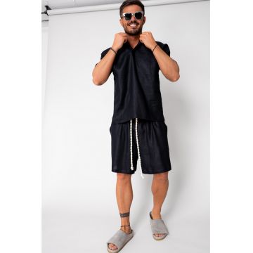 Set din In camasa si pantalon scurt Black 16183