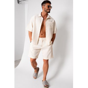 Set Sole camasa si pantalon scurt Beige 16545