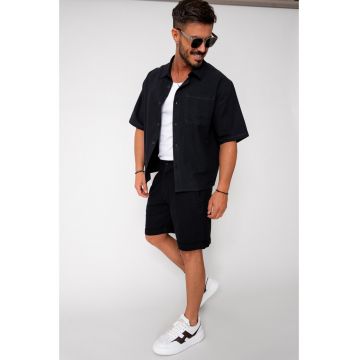 Set Sole camasa si pantalon scurt Black 16553