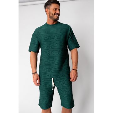Set tricou si pantalon scurt Bottle Green 15296
