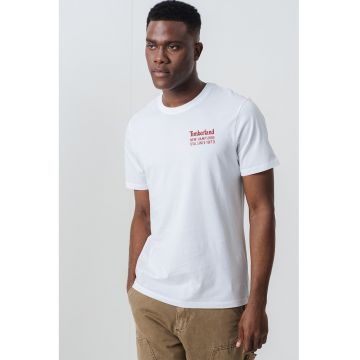 Tricou cu decolteu la baza gatului si design pe spate