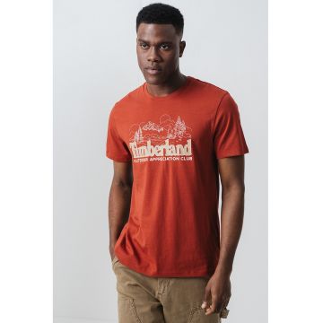 Tricou cu decolteu la baza gatului si logo