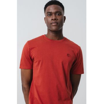 Tricou regular fit cu decolteu la baza gatului