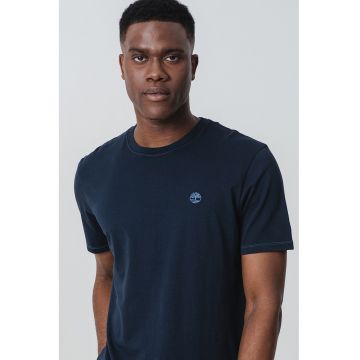 Tricou regular fit cu decolteu la baza gatului