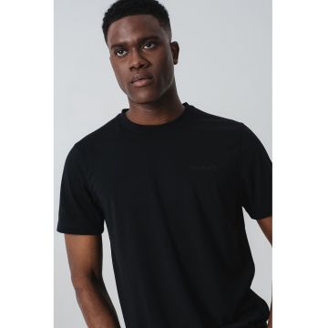 Tricou uni cu decolteu la baza gatului