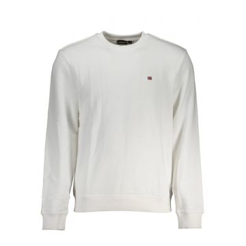 Bluza Balis CREW barbati - cu mini logo brodat - Regular fit - Alb