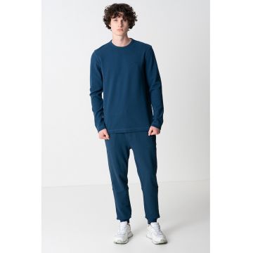 Bluza relaxed fit cu decolteu la baza gatului