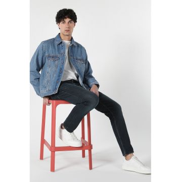 Jacheta din denim cu aspect decolorat - Albastru deschis