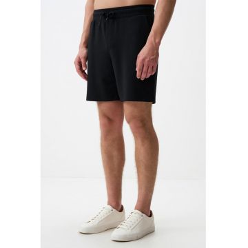Pantaloni scurti din amestec de modal cu snur - Negru -