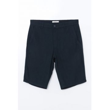 Pantaloni scurti din bumbac si amestec de in