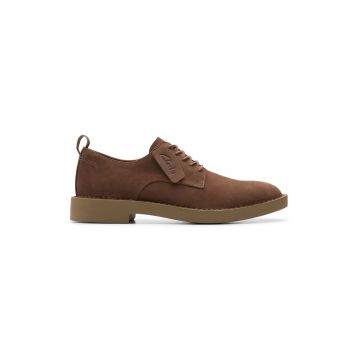 Pantofi uni de piele intoarsa