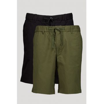 Set de pantaloni cu model uni si buzunare laterale - 2 perechi