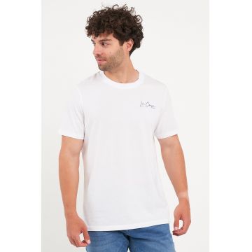 Tricou cu decolteu la baza gatului si logo