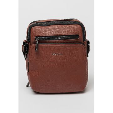 Geanta crossbody din piele ecologica cu aspect texturat