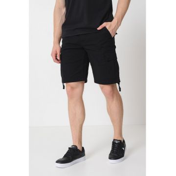 Pantaloni scurti din amestec de bumbac cu buzunare cargo