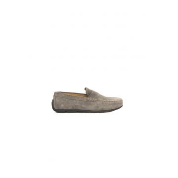 Pantofi loafer de piele intoarsa