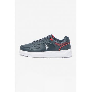 Pantofi sport din piele ecologica cu logo