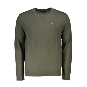 Pulover DANAVAND barbati - cu mini logo brodat - Regular fit - Verde inchis