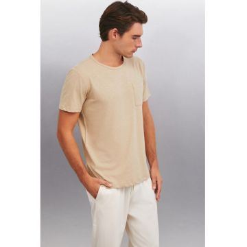 Tricou din bumbac cu buzunar pe piept Conner