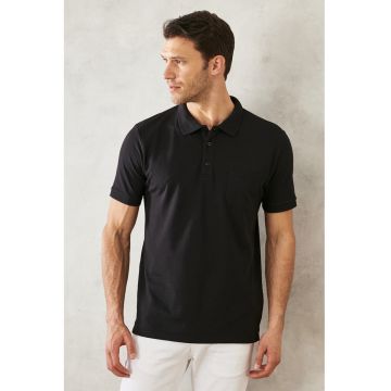 Tricou polo comfort-fit cu buzunar pe piept