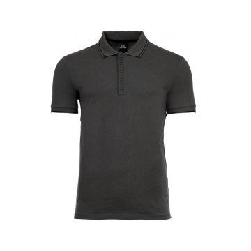 Tricou polo slim fit din amestec de bumbac